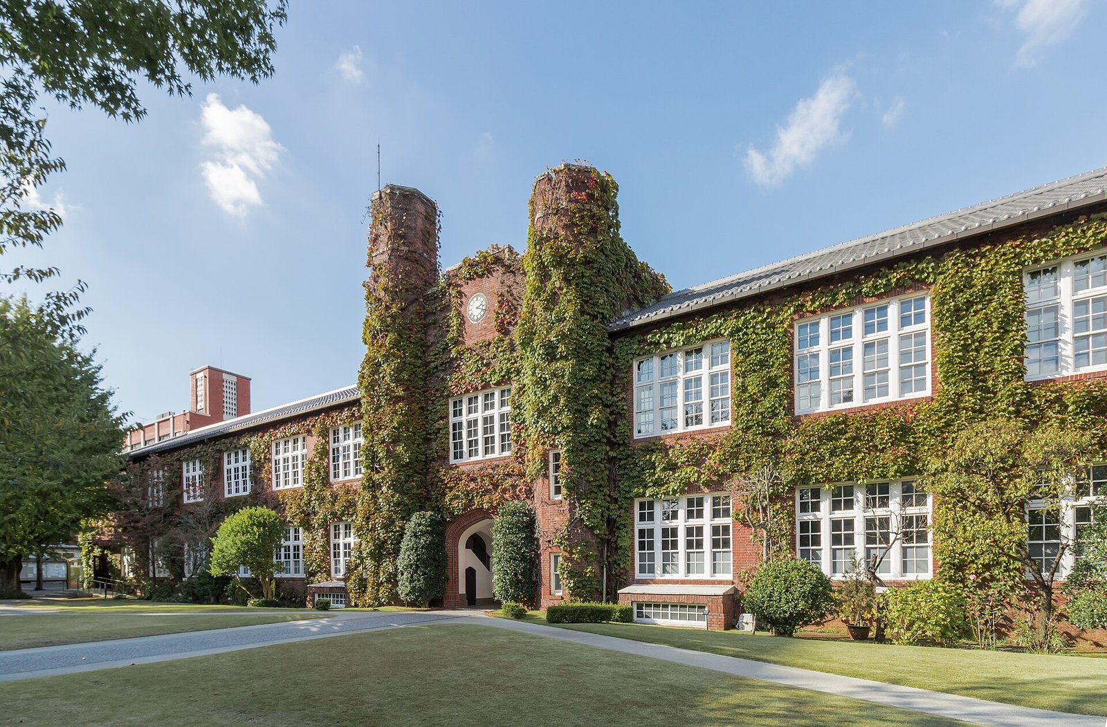 Ivy-covered Main Building of Rikkyo University, Tokyo
